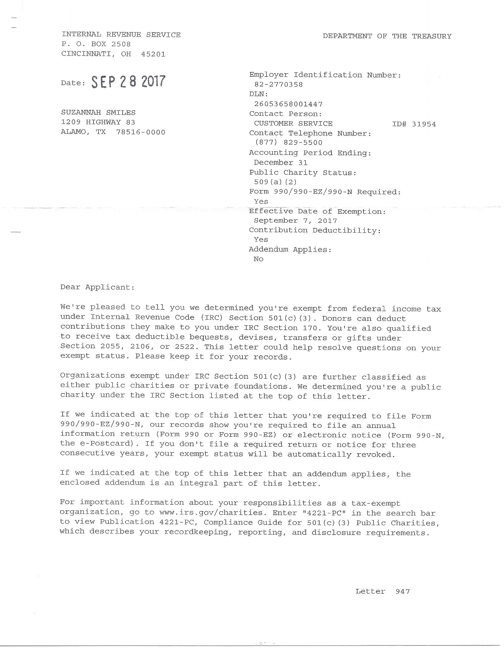EIN IRS Page 1